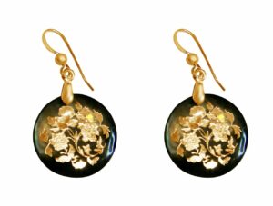 Gemshine – Damen – Ohrringe – Vergoldet – Perlmutt – Grau – 3,5 cm